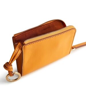 Vera Bradley Sunflower Leather Zip Card Pouch